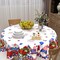 4th of July Tablecloth Round Patriotic American Flag Star Table Cloths Circular Independence Day Gnome Truck Table Cover Waterproof Polyester Tabletop for Dining Kitchen Party Decor 60 Inch